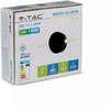 4W LED sieninis šviestuvas V-TAC, apvalus, juodas, IP65, 3000K (šiltai balta)