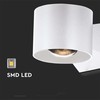 V-tac 5W LED sieninis šviestuvas, baltas, 4000K