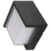 V-tac 7W LED sieninis šviestuvas, juodas, 3000K, IP65