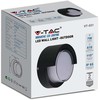 V-tac 7W LED sieninis šviestuvas, juodas, 3000K, IP65