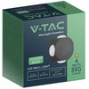 V-tac 4W LED sieninis šviestuvas, juodas, 4000K, IP54