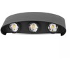 V-tac 5W LED sieninis šviestuvas, juodas, 3000K, IP65
