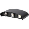 V-tac 5W LED sieninis šviestuvas, juodas, 3000K, IP65
