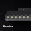 Oprawa szynoprzewód 48V V-TAC 10W 48V 36st LED juoda 22cm regulowana VT-41029 4000K 840lm 3 metai gwarancji