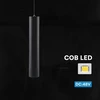 Oprawa szynoprzewód 48V V-TAC 10W 48V LED juoda zwieszana VT-40006 4000K 735lm 3 metai gwarancji