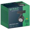 V-tac 30W LED šviestuvas į bėgelius, juodas, 3000/4000/6400K