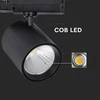 V-tac 35W LED šviestuvas į bėgelius, juodas, 4000K