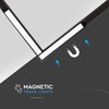 V-tac 25W LED L formos šviestuvas į magnetinius bėgelius, juodas, 6400K