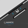 V-tac 14W LED šviestuvas į magnetinius bėgelius ULTRA THIN, juodas, 4000K