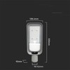 V-tac 30W LED gatvės šviestuvas, pilkas, 6500K