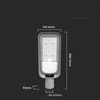 V-tac 50W LED gatvės šviestuvas, pilkas, 4000K