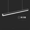 V-tac 40W LED linijinis šviestuvas, juodas, 6500K