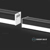 V-tac 40W LED linijinis šviestuvas, juodas, 4000K