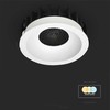 24W LED įleidžiamas šviestuvas, baltos/juodos sp., 3000-6400K, 24°