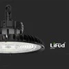Oprawa V-TAC LED high bay LIFUD driver 0-10V 160Lm/W 120W/150W/200W VT-90202 3000K+4000K+5000K 32000lm 5 metų garantija