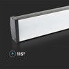 V-tac 100W LED linijinis sandėlio šviestuvas, juodas, 6500K