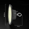 100W LED UFO sandėlio šviestuvas, juodas, 6500K
