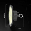 200W LED UFO sandėlio šviestuvas, juodas, 4000K