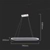 V-tac 24W LED pakabinamas šviestuvas, baltas, 4000K