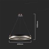 V-tac 30W LED pakabinamas šviestuvas, rudas, 3000K