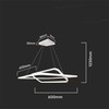 V-tac 48W LED pakabinamas šviestuvas, baltas, 3000K, dimeriuojamas