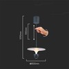 V-tac 9W LED pakabinamas šviestuvas, baltos/pilkos sp., 3000K