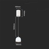 V-tac 8,5W LED pakabinamas šviestuvas, baltas, 3000K