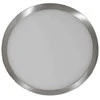 12W LED paviršinė panelė V-TAC, Šviesaus satino nikelio, apvali, (3000K) šiltai balta