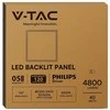 V-tac 40W LED panelė, 60x60cm, balta, 4000K, su PHILIPS maitinimo šaltiniu