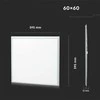 V-tac 40W LED panelė, 60x60cm, balta, 6500K