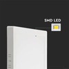 24W LED paviršinė panelė, kvadratinė, balta, 3000K