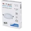 6W LED įmontuojama panelė premium V-TAC, apvali, 6400K (šaltai balta), SAMSUNG LED chip