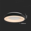 Lubinis šviestuvas V-tac 49W LED paviršinis šviestuvas, juodas, 3000K, dimeriuojamas