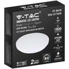 Sieninis šviestuvas V-tac 18W paviršinis šviestuvas, baltas, dimeriuojamas