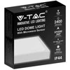 Lubinis šviestuvas V-tac 24W LED paviršinis šviestuvas, baltas, 4000K, IP44, su judesio davikliu