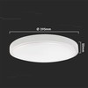 Sieninis šviestuvas V-tac 24W LED paviršinis šviestuvas, baltas, 6500K, IP44