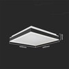 Lubinis šviestuvas V-tac 38W LED paviršinis šviestuvas, juodos/baltos sp., 4000K