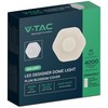 Lubinis šviestuvas V-tac 20/40W LED paviršinis šviestuvas, baltas, 3000/4000/6500K, dimeriuojamas, PLUM BLOSSOM dangtelis