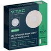 Lubinis šviestuvas V-tac 20/40W LED paviršinis šviestuvas, baltas, 3000/4000/6500K, dimeriuojamas, VICTORY Baltas dangtelis