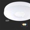 Lubinis šviestuvas V-tac 20/40W LED paviršinis šviestuvas, baltas, 3000/4000/6500K, dimeriuojamas, VICTORY Baltas dangtelis