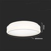 Lubinis šviestuvas V-tac 42W LED paviršinis šviestuvas, baltas, 4000K, dimeriuojamas