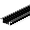 V-tac LED įleidžiamas profilis, juodas, 2m, su dangteliu ir montavimo priedais