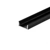 V-tac LED paviršinis profilis, juodas, 2m, su dangteliu ir montavimo priedais