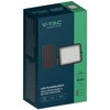 V-tac 10W LED prožektorius su saulės baterija, juodas, 6400K