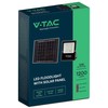 V-tac 16W LED prožektorius su saulės baterija, juodas, 6400K