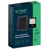 V-tac 20W LED prožektorius su saulės baterija, juodas, 6400K