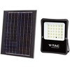 V-tac 20W LED prožektorius su saulės baterija, juodas, 4000K