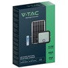 V-tac 30W LED prožektorius su saulės baterija, juodas, 6400K, su judesio davikliu