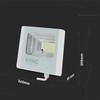 V-tac 40W LED prožektorius su saulės baterija, baltas, 4000K
