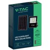V-tac 6W LED prožektorius su saulės baterija, juodas, 4000K